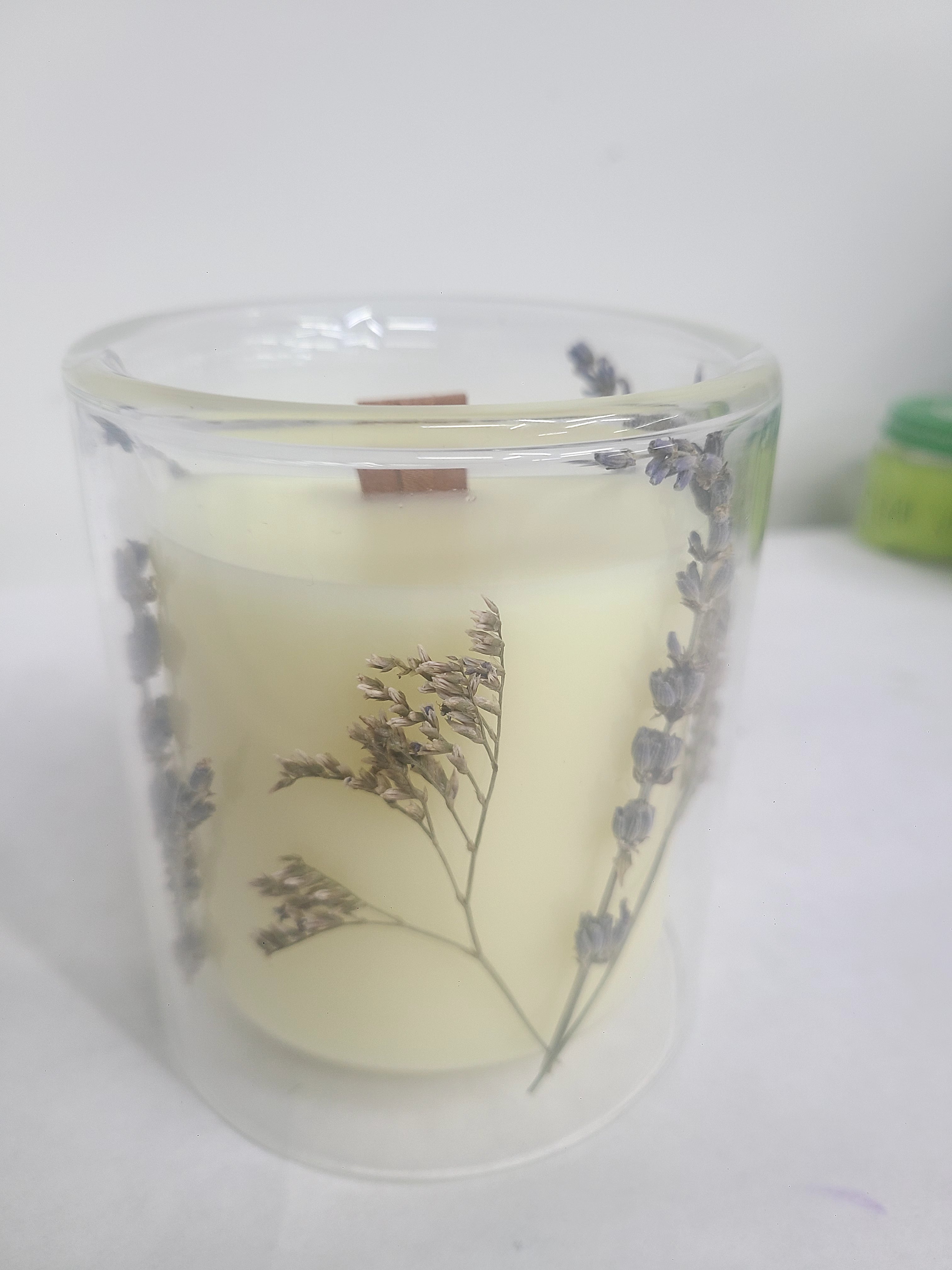 11oz Double Wall Glass - Floral Design